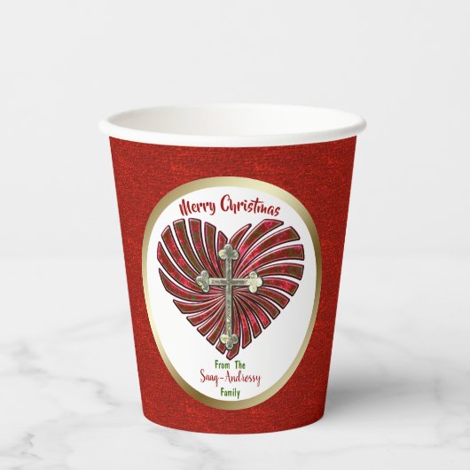 Personalisierte Weihnachtsfeiertage Pappbecher (Vorderseite)