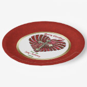 Personalisierte Weihnachtsfeiertage Pappteller (Schrägansicht)