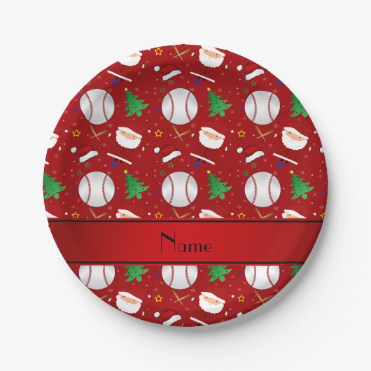Personalisierte Weihnachtsfeiertage Pappteller (Vorderseite)