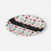 Personalisierte Weihnachtsfeiertage Pappteller (Schrägansicht)