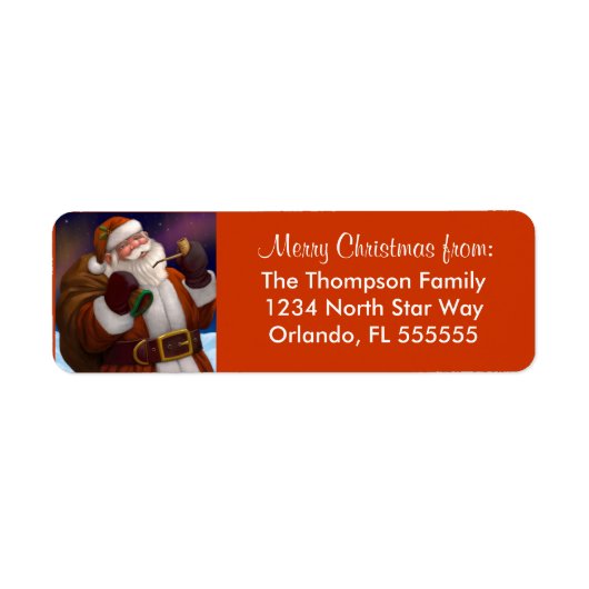 Personalisierte Weihnachtsfeiertage-Rücksendeadres (Vorne)