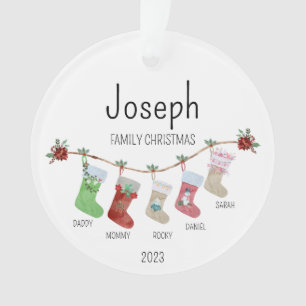 Personalisierte Weihnachtsfeiertage Strümpfe Ornament