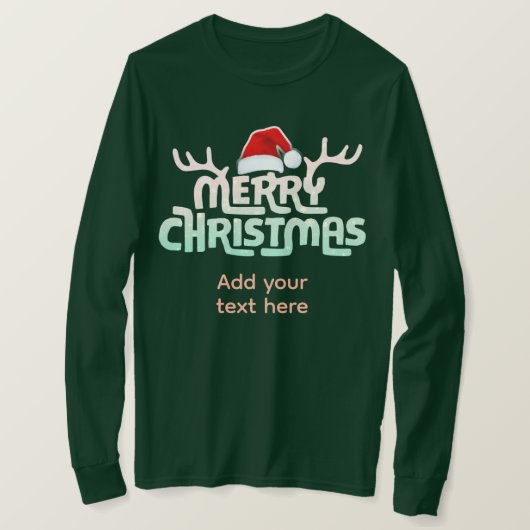 Personalisierte Weihnachtsfeiertage T - Shirt (Design vorne)