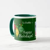 Personalisierte Weihnachtsfeiertags-Foto-Tasse Tasse (Vorderseite Links)