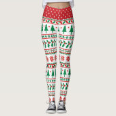 Personalisierte Weihnachtsfeste Leggings (Vorderseite)