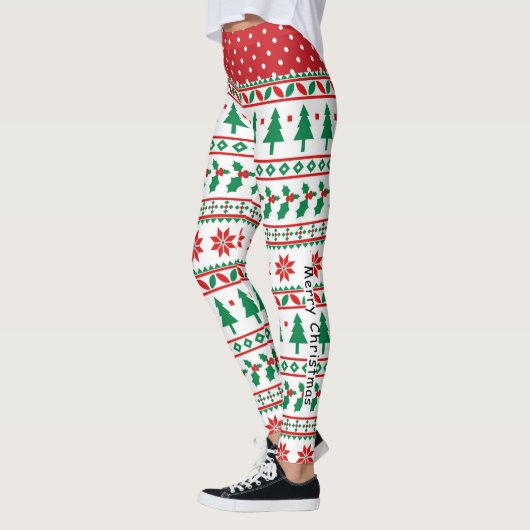 Personalisierte Weihnachtsfeste Leggings (Links)