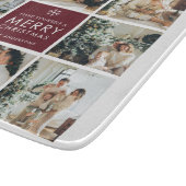 Personalisierte Weihnachtsfoto-Collage  Schneidebrett (Ecke)