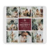 Personalisierte Weihnachtsfoto-Collage  Schneidebrett (Vorderseite)