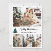 Personalisierte Weihnachtsfotocollage Feiertagskarte (Vorderseite)