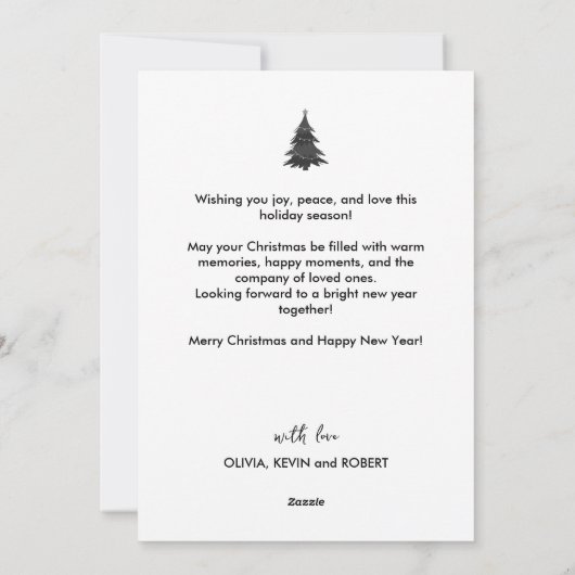 Personalisierte Weihnachtsfotocollage Feiertagskarte (Rückseite)