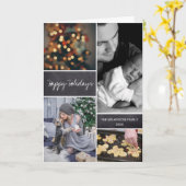 Personalisierte WeihnachtsfotoCollage Karte (Gelbe Blume)