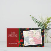 Personalisierte Weihnachtsfotokarte Feiertagskarte (Stehend Vorderseite)