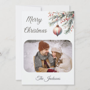 Personalisierte Weihnachtsfotokarte Feiertagskarte