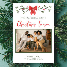Personalisierte Weihnachtsfotokarte mit Bow & Holl Karte