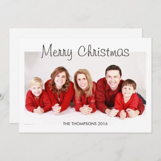 Personalisierte Weihnachtsfotokarten Feiertagskarte (Vorne/Hinten)