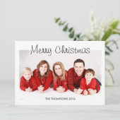 Personalisierte Weihnachtsfotokarten Feiertagskarte (Stehend Vorderseite)
