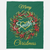 Personalisierte Weihnachtsgarten Fleecedecke (Vorderseite)