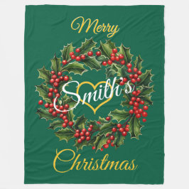Personalisierte Weihnachtsgarten Fleecedecke