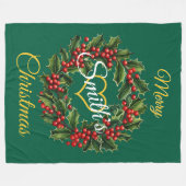 Personalisierte Weihnachtsgarten Fleecedecke (Vorderseite (Horizontal))