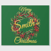 Personalisierte Weihnachtsgarten Geschenkpapier (Flach)