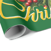 Personalisierte Weihnachtsgarten Geschenkpapier (Rolleneckpunkt)