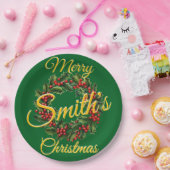 Personalisierte Weihnachtsgarten Pappteller (Party)