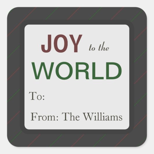 Personalisierte Weihnachtsgeschenke Aufkleber (Vorderseite)