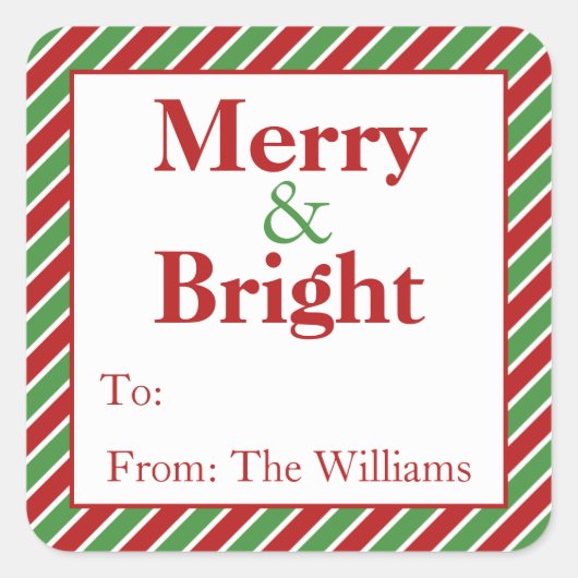 Personalisierte Weihnachtsgeschenke Aufkleber (Vorderseite)