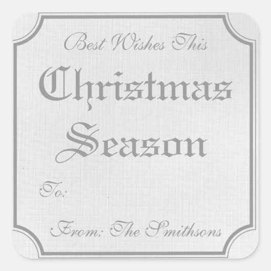 Personalisierte Weihnachtsgeschenke Aufkleber (Vorderseite)