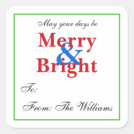 Personalisierte Weihnachtsgeschenke Aufkleber