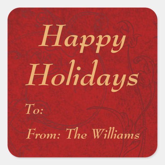 Personalisierte Weihnachtsgeschenke Aufkleber (Vorderseite)