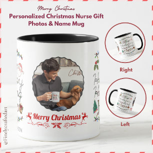 Personalisierte Weihnachtsgeschenke Fotos & Name Tasse