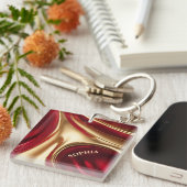 Personalisierte Weihnachtsgeschenke für ihre Rot- Schlüsselanhänger (Vorderseite rechts)