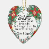 Personalisierte Weihnachtsgeschenke für Schwester Keramik Ornament (Links)