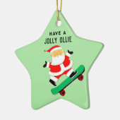 Personalisierte Weihnachtsgeschenke für Skateboard Keramik Ornament (Links)