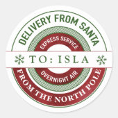 Personalisierte Weihnachtsgeschenke Runder Aufkleber (Vorderseite)