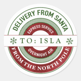 Personalisierte Weihnachtsgeschenke Runder Aufkleber