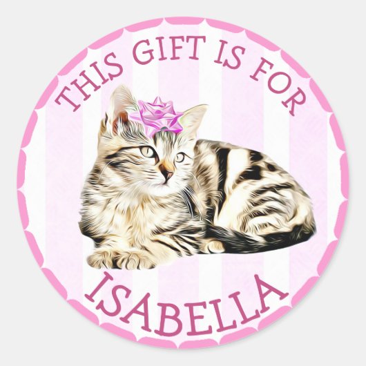 Personalisierte Weihnachtsgeschenke Tag Weihnachts Runder Aufkleber (Vorderseite)