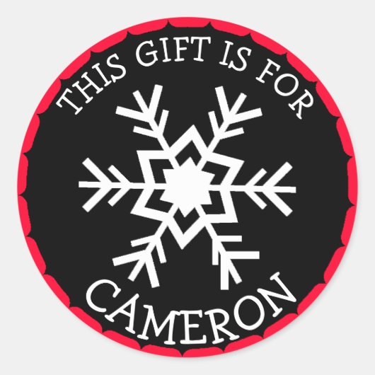 Personalisierte Weihnachtsgeschenke Tag Weihnachts Runder Aufkleber (Vorderseite)