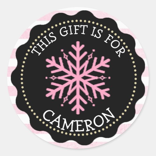 Personalisierte Weihnachtsgeschenke Tag Weihnachts Runder Aufkleber (Vorderseite)