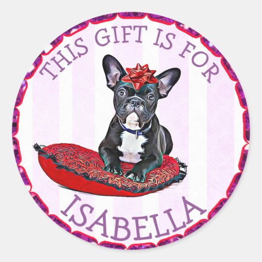 Personalisierte Weihnachtsgeschenke Tag Weihnachts Runder Aufkleber (Vorderseite)