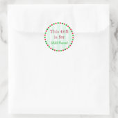 Personalisierte Weihnachtsgeschenke Tag Weihnachts Runder Aufkleber (Tasche)
