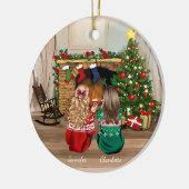 Personalisierte Weihnachtsgeschenkideen Keramik Ornament (Links)