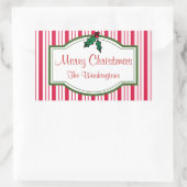 Personalisierte Weihnachtsgeschenkkleber Rechteckiger Aufkleber (Tasche)