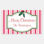Personalisierte Weihnachtsgeschenkkleber Rechteckiger Aufkleber (Vorderseite)