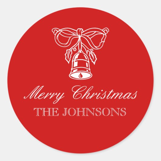 Personalisierte Weihnachtsgeschenksticker Runder Aufkleber (Vorderseite)