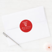 Personalisierte Weihnachtsgeschenksticker Runder Aufkleber (Umschlag)