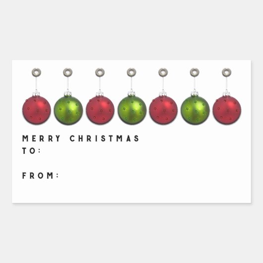 Personalisierte Weihnachtsgeschenktafeln Rechteckiger Aufkleber (Vorderseite)