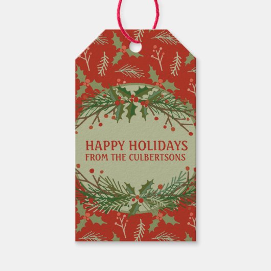 Personalisierte Weihnachtsgeschenktags Geschenkanhänger (Vorderseite)