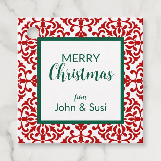 Personalisierte Weihnachtsgeschenktags Geschenkanhänger (Vorderseite)